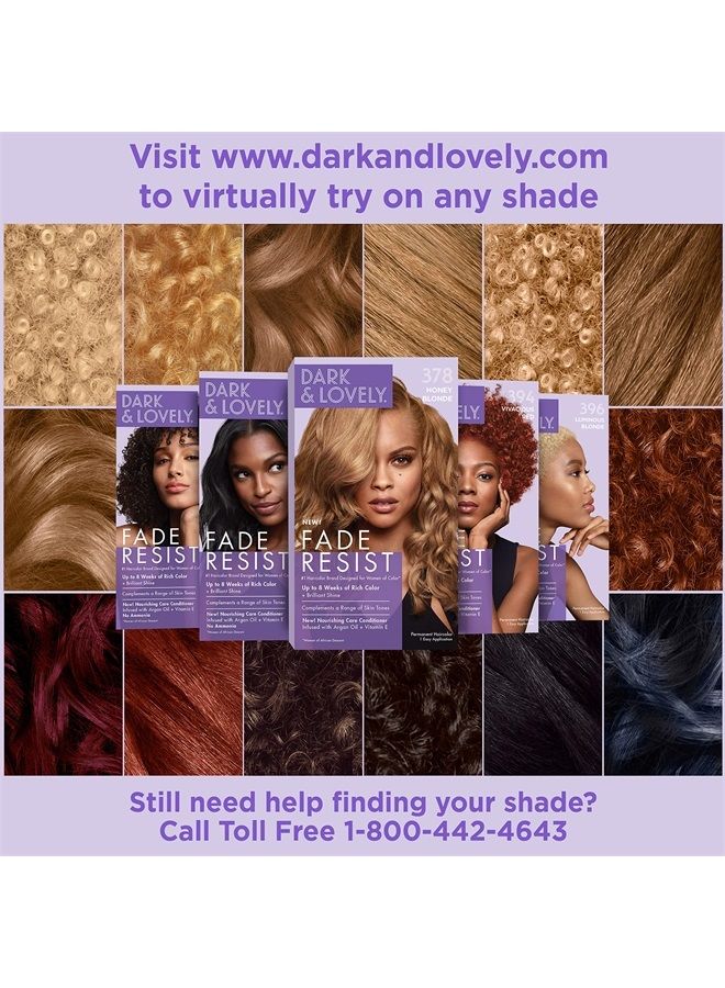 SoftSheen-Carson Dark and Lovely Fade Resist Rich Conditioning Hair Color, Permanent Hair Color, Up To 100 percent Gray Coverage, Brilliant Shine with Argan Oil and Vitamin E, Honey Blonde - Image 2