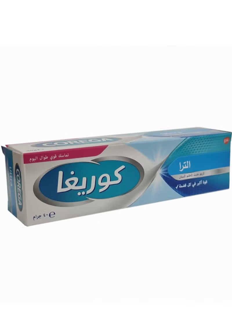 كوريغا Denture Fixative Cream, Ultra Cream For Teeth & Gums, 40 G