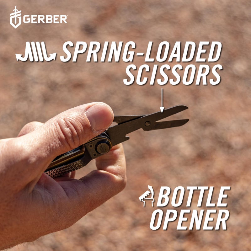 Gerber Gear Armbar Scout 7-in-1 Multi-tool - 2.5" Plain Edge Blade, Hammer, Scissor, Saw - EDC Gear and Equipment - Burnt Orange - Image 5
