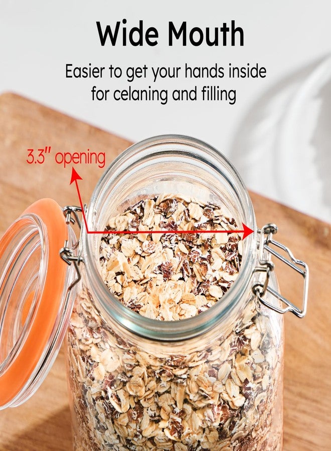 JILLMO Fermentation Jar, 1.1 Liters Glass Fermenting Kit for Making Sauerkraut, Hot Sauce, Mead, Cider and More, Pack of 2 - Image 2