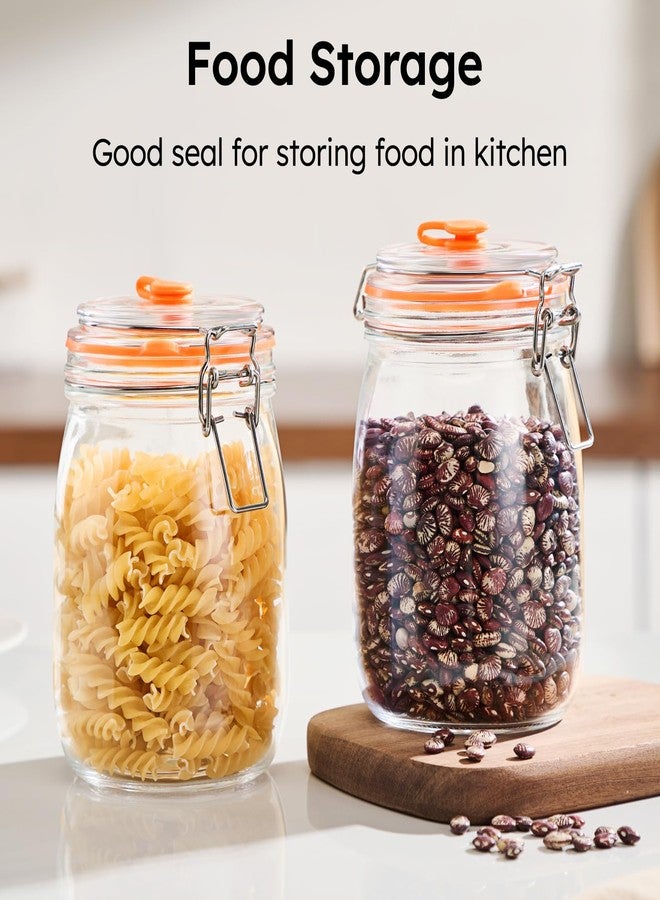 JILLMO Fermentation Jar, 1.1 Liters Glass Fermenting Kit for Making Sauerkraut, Hot Sauce, Mead, Cider and More, Pack of 2 - Image 5