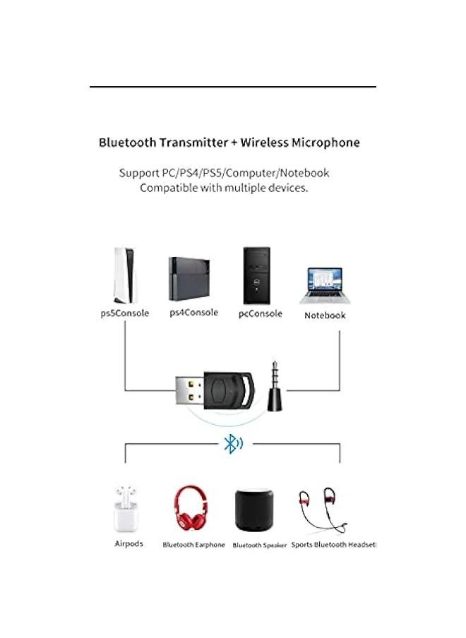 Generic - VR robot Bluetooth 5.0 Audio Adapter for Nintendo Switch & Lite, 3.5mm Aux Low Latency Wireless Bluetooth Transmitter Dongle, Compatible with Switch & Lite/PS4/PC/Laptops for Bluetooth Device - Image 1