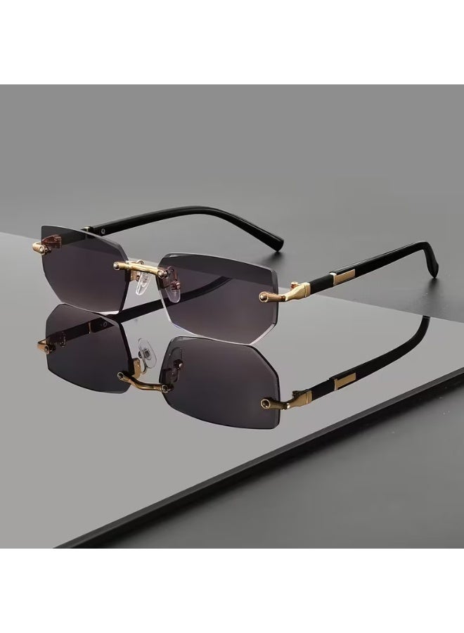 POLITE New Frameless Fashion Trend Sunglass UV Protection Unisex - Image 4