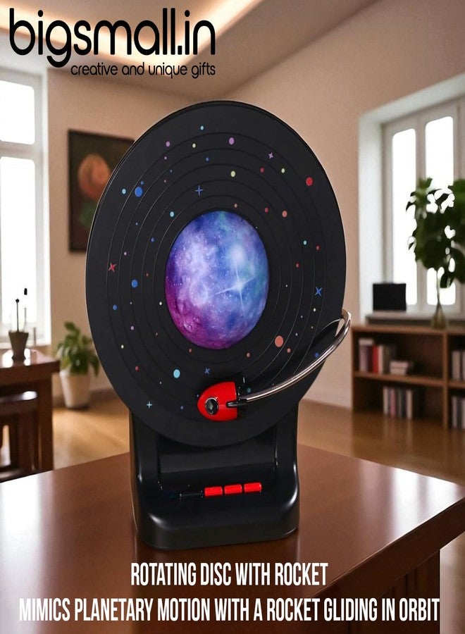 Bigsmall Orbit Glow Bluetooth Speaker Night Lamp | Rotating Rocket Planet Light | Touch Sensor | Color-Changing LED | TF Card | Type-C Rechargeable | Gift for Kids, Teens & Space Lovers - Image 3