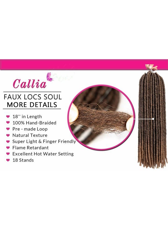 CALLIA - Dreadlock Crochet Hair 18 Inch Dreadlocks Crochet Braids Faux Locs Crochet Hair for Black Women 6 Packs Crochet Dreadlocks Bomba Faux Locs Dread Synthetic Dreadlocks Braids T30 - Image 1