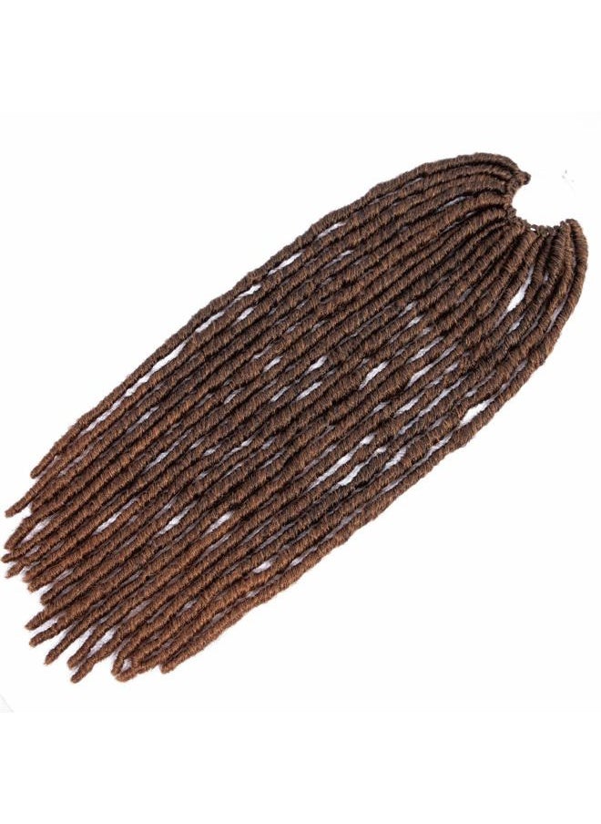 CALLIA - Dreadlock Crochet Hair 18 Inch Dreadlocks Crochet Braids Faux Locs Crochet Hair for Black Women 6 Packs Crochet Dreadlocks Bomba Faux Locs Dread Synthetic Dreadlocks Braids T30 - Image 1