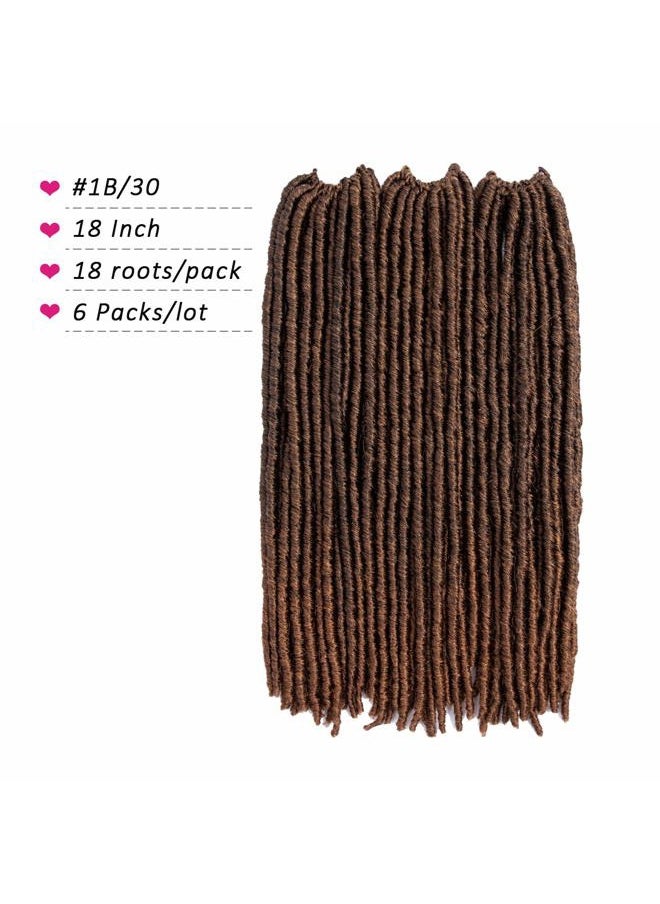 CALLIA - Dreadlock Crochet Hair 18 Inch Dreadlocks Crochet Braids Faux Locs Crochet Hair for Black Women 6 Packs Crochet Dreadlocks Bomba Faux Locs Dread Synthetic Dreadlocks Braids T30 - Image 1