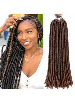 Dreadlock Crochet Hair 18 Inch Dreadlocks Crochet Braids Faux Locs Crochet Hair for Black Women 6 Packs Crochet Dreadlocks Bomba Faux Locs Dread Synthetic Dreadlocks Braids T30