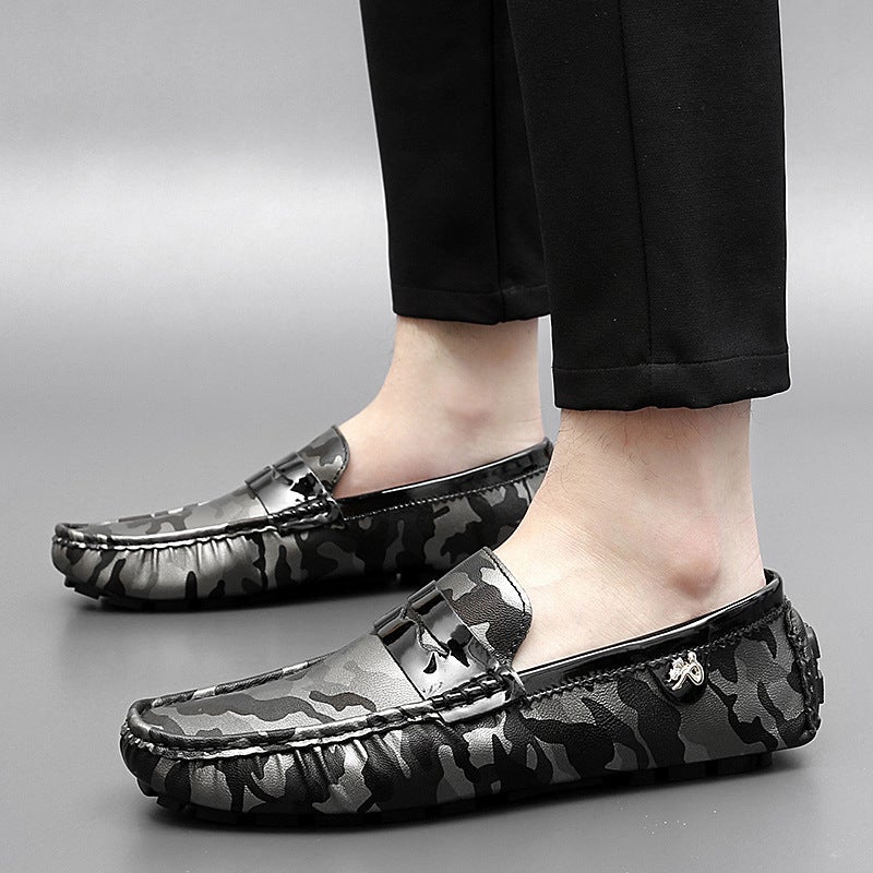 European Men'S Shoes Luxury High-End Beanie Shoes Men'S Trendy Brand Men'S Genuine Leather Shoes Slip-On Lazy Shoes Creative - Image 4