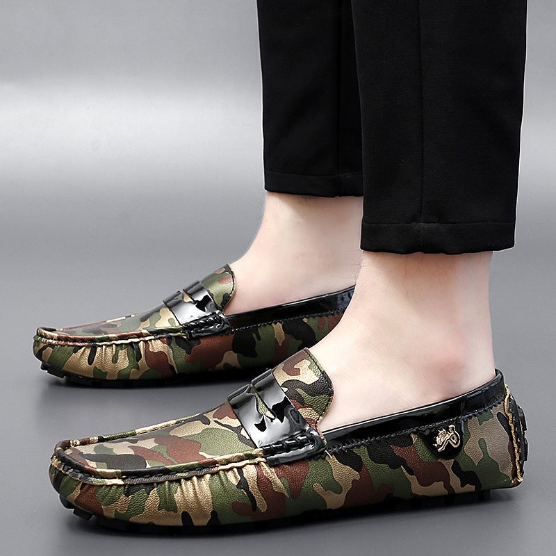 European Men'S Shoes Luxury High-End Beanie Shoes Men'S Trendy Brand Men'S Genuine Leather Shoes Slip-On Lazy Shoes Creative - Image 2