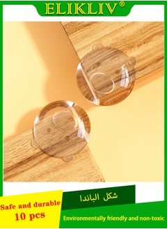 Popular baby anti-collision corner & cabinet corner protective cover, panda shape is cute and cute, PVC material is safe and beautiful, furniture corner protection is essential, transparent, soft and environmentally friendly, stable and durable non-toxic, baby is safe and comfortable, child protective equipment (10 pieces)