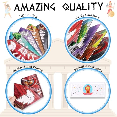 Htabiol Greek Mythology Arrow Signs, 20pcs Greek Gods Cabin Arrow Signs, Htabiol Greek Mythology Party Decorations, Greek God Party Decorations, Suit for Percy Jackson Party, Camp Half Blood Party - Image 5