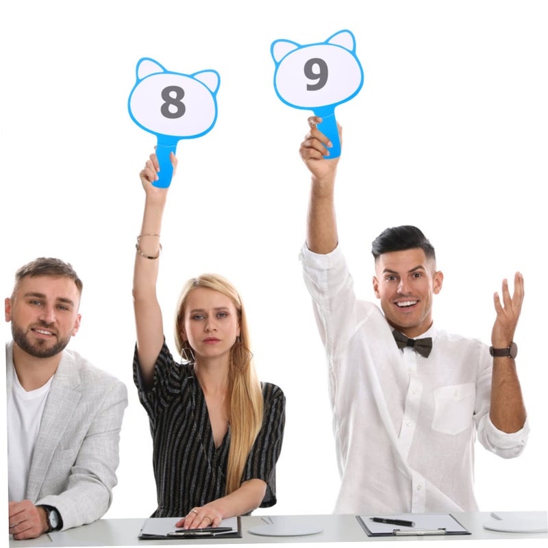 Dry Erase Scoreboard Paddle For Voting And Auctions Portable PVC Whiteboard With Erasable Foam - Image 3