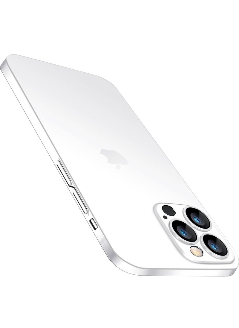 إيف حافظة ELTRAZONE iPhone 15 Pro رفيعة - بيضاء، رقيقة بسمك 0.2 مم، خفيفة الوزن مع ظهر شفاف غير لامع من مادة PP، مضادة لبصمات الأصابع والأصفر - Image 1