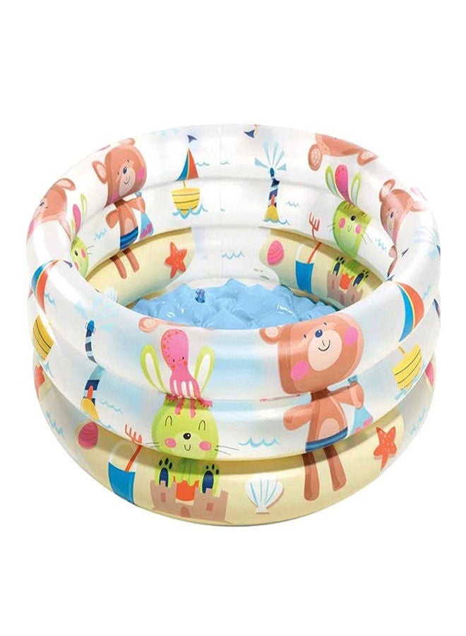 INTEX Beach Buddies 3 Ring Baby Pool 61x22cm - Image 1