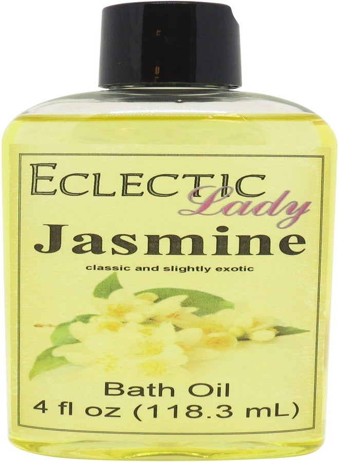 Eclectic Lady Jasmine Bath Oil, Scented Body Oil, Relaxing Bathing Oil, 4 oz - Image 1