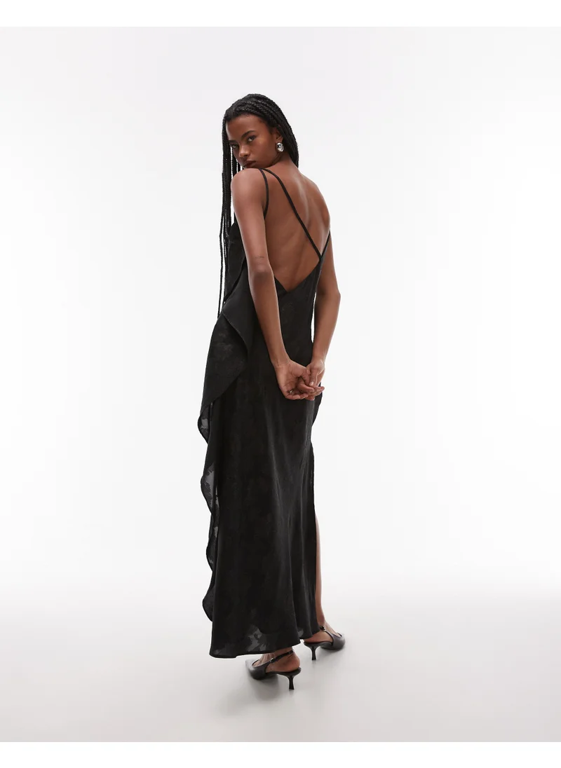 توب شوب Drape Side Slit Maxi Dress