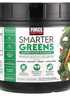 Force Factor Smarter Greens™ Superfood Powder Unflavored 14.8 oz (420 g) 