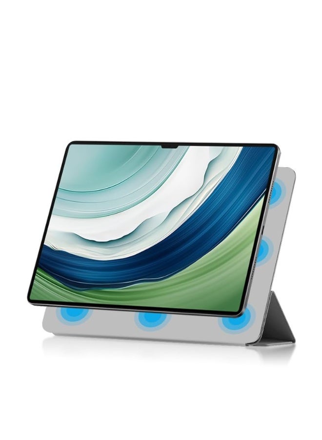 عام غطاء متين متوافق مع هواوي ميت باد برو 13.2 إنش - غطاء لوحي مغناطيسي رفيع بإغلاق مغناطيسي، خلفية من مادة TPU ذكية مع خاصية التشغيل/الإيقاف التلقائي - Image 2