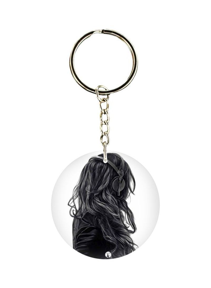 RKN Girl Printed Double Sided Keychain