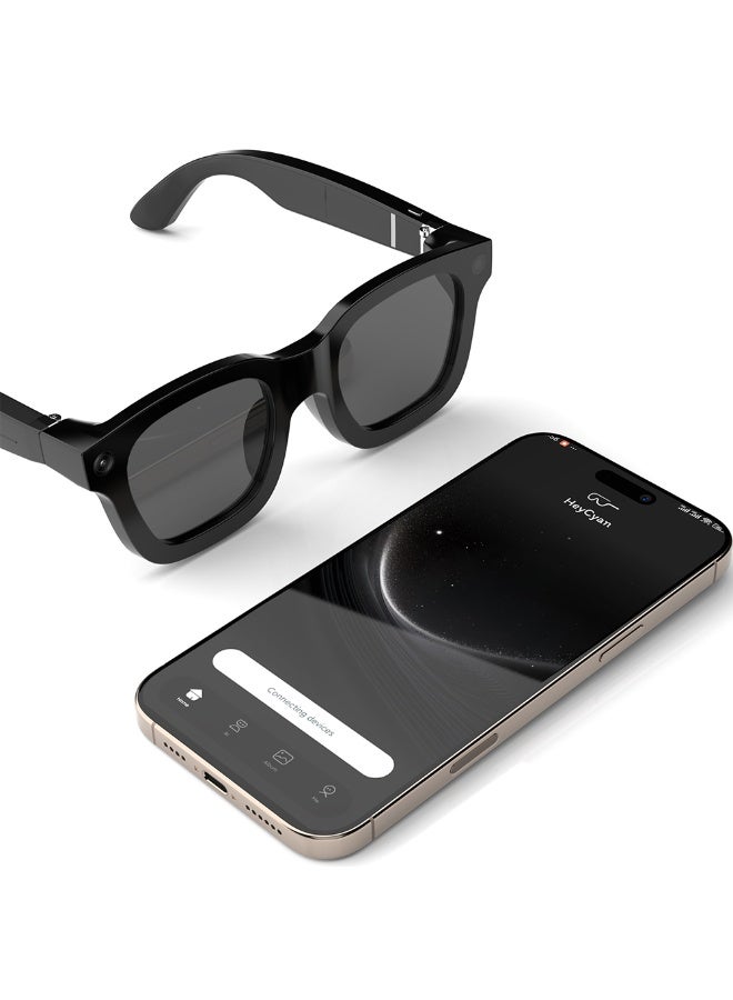 BlueFire Smart Glasses with Camera and 1080P Full HD Video Recording, Wearable Technology Glasses with Built-in Speaker and Microphone, AI Assistant Support, Real-Time Translation, Gesture and Voice Control, Image Stabilization, WiFi Connectivity, Electrochromic Lenses, IP68 Waterproof, 32GB Storage, Compatible with HEY CYAM App - Image 2