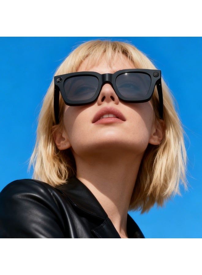 BlueFire Smart Glasses with Camera and 1080P Full HD Video Recording, Wearable Technology Glasses with Built-in Speaker and Microphone, AI Assistant Support, Real-Time Translation, Gesture and Voice Control, Image Stabilization, WiFi Connectivity, Electrochromic Lenses, IP68 Waterproof, 32GB Storage, Compatible with HEY CYAM App - Image 1