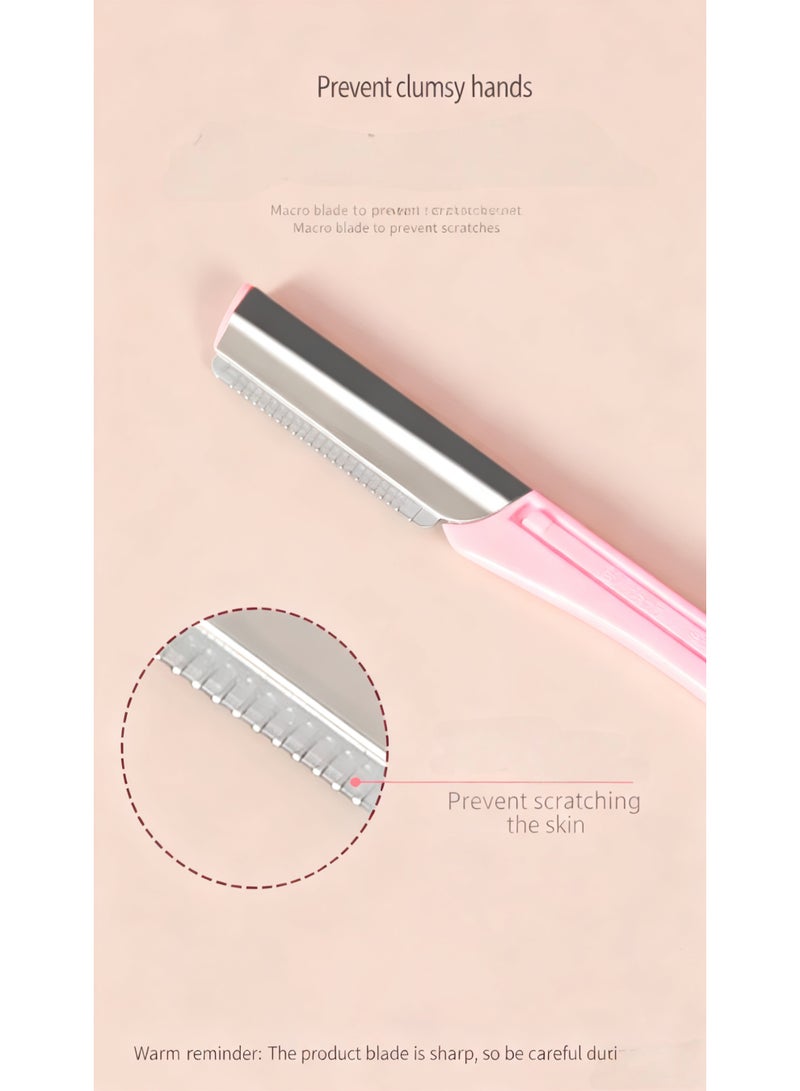 الفضية موس حاجب من قطعتين للجنسين، ماكينة حلاقة آمنة لتقليم شعر الوجه والجسم - Image 2