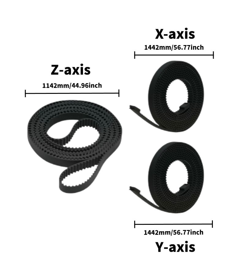 Compatible Bambu X1 X1S P1P P1S Synchronous Belts X Y Z Axes Rubber Materials 1142mm 1442mm 3D Printer Parts Z Axis - Image 4