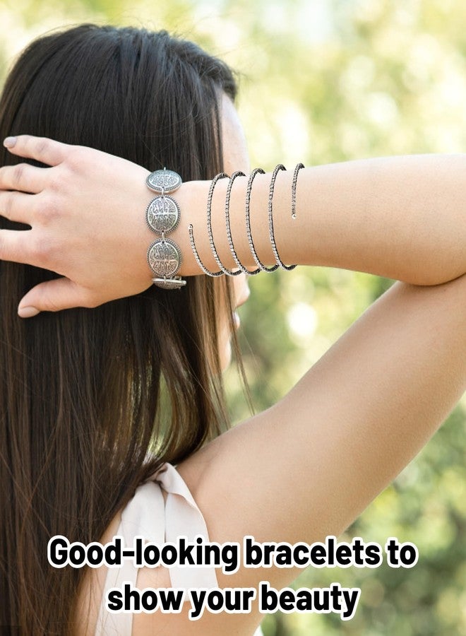 RupeeRise Arm Cuff Jewellery for Women, Elegant Silver Cuff Bracelet, Stylish Hand Band for Casual Wear, Parties and Weddings - Image 3