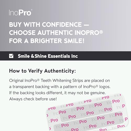 InoPro Natural Teeth Whitening Strips Kit 14 Treatments Sensitive Teeth Whitener Peroxide Free with Papain Bromelain Coconut Oil White Strips for Teeth Whitening 28 Strips - Image 3