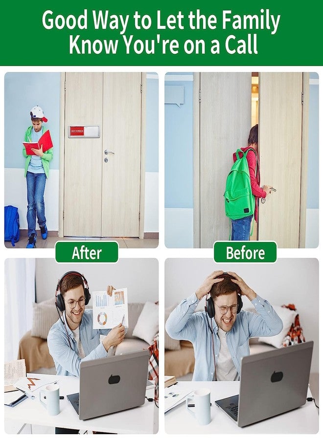Maxxlite Privacy Sign, Premium Vacant Occupied Sign for Home Office Restroom Conference Hotles Hospital, Slider Door Indicator Tells Whether Room Vacant or Occupied - Image 5