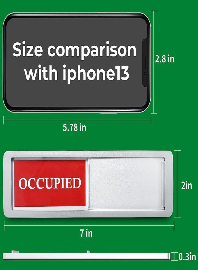 Maxxlite Privacy Sign, Premium Vacant Occupied Sign for Home Office Restroom Conference Hotles Hospital, Slider Door Indicator Tells Whether Room Vacant or Occupied - Image 3