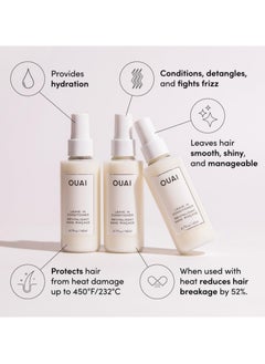 OUAI Leave In Conditioner - Multitasking Heat Protectant Spray for Hair - Prime Hair for Style, Smooth Flyaways, Add Shine & Use as Detangling Spray - No Parabens, Sulfates or Phthalates (4.7 oz) - pzsku/Z80C2B0C2CA91C140308CZ/45/_/1733281326/25255b5c-f2e1-4102-b332-3929f7eec7ef