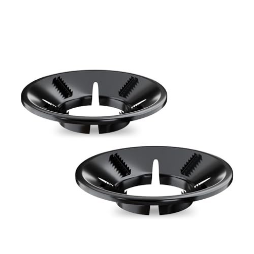 HomeWiz Black Gas Saver Burner Stand | Jali Ring Fire & Windproof Energy Saving, Chula Support Stand, 4 Legs Supported for Indian Gas 0.7Mm, Metal (Pack of 2, Black) - Image 1