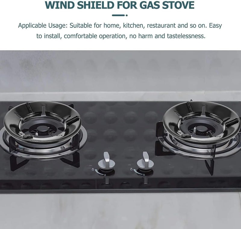 HomeWiz Black Gas Saver Burner Stand | Jali Ring Fire & Windproof Energy Saving, Chula Support Stand, 4 Legs Supported for Indian Gas 0.7Mm, Metal (Pack of 2, Black) - Image 4
