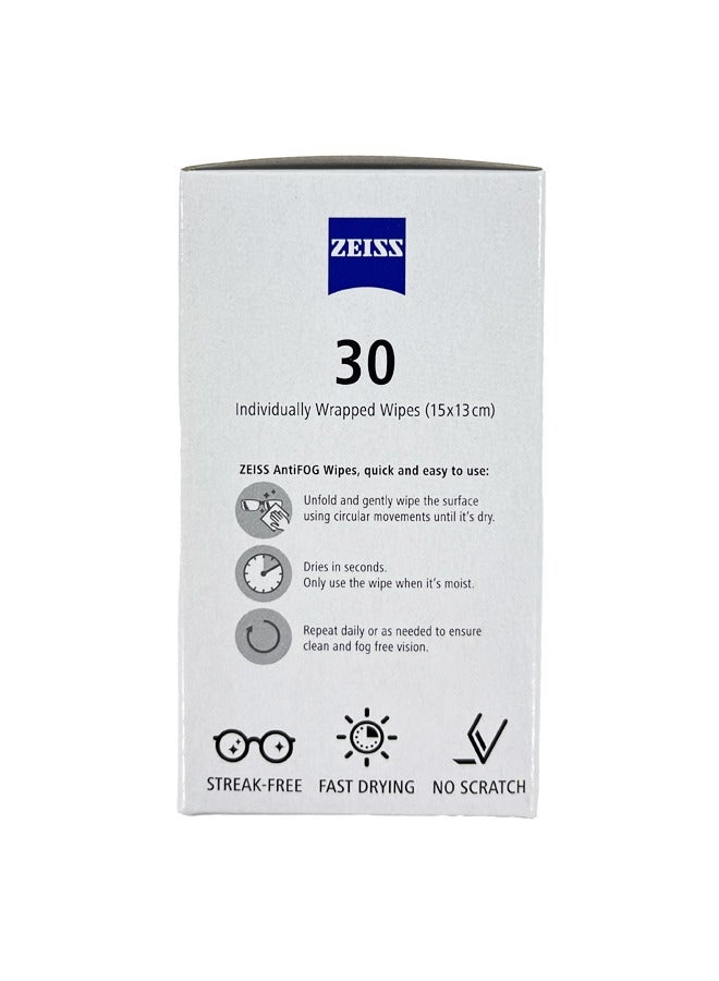 Zeiss AntiFOG Wipes 30ct - Image 2
