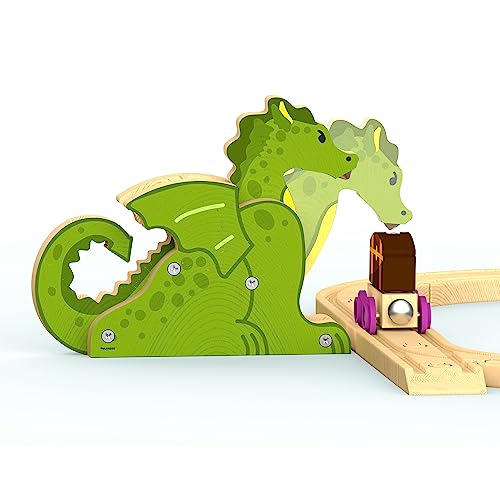 ORBRIUM 68 Pcs Fantasy Kingdom Adventure Wooden Train Set in Wooden Storage Box Unisex Children Toys Girls Boys 3 4 5 6 7 Years Compatible with Thomas, BRIO, Melissa and Doug, Imaginarium, IKEA - Image 4