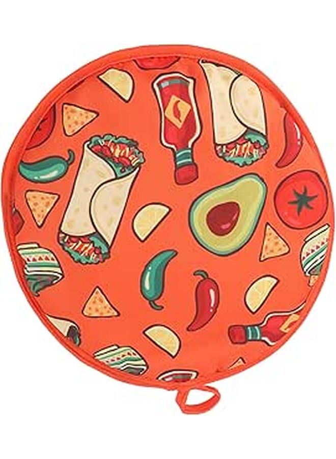 Insulated Tortilla Warmer Bag Microwave Safe 11.8 Inch For Naan Crepes School Work - Image 1