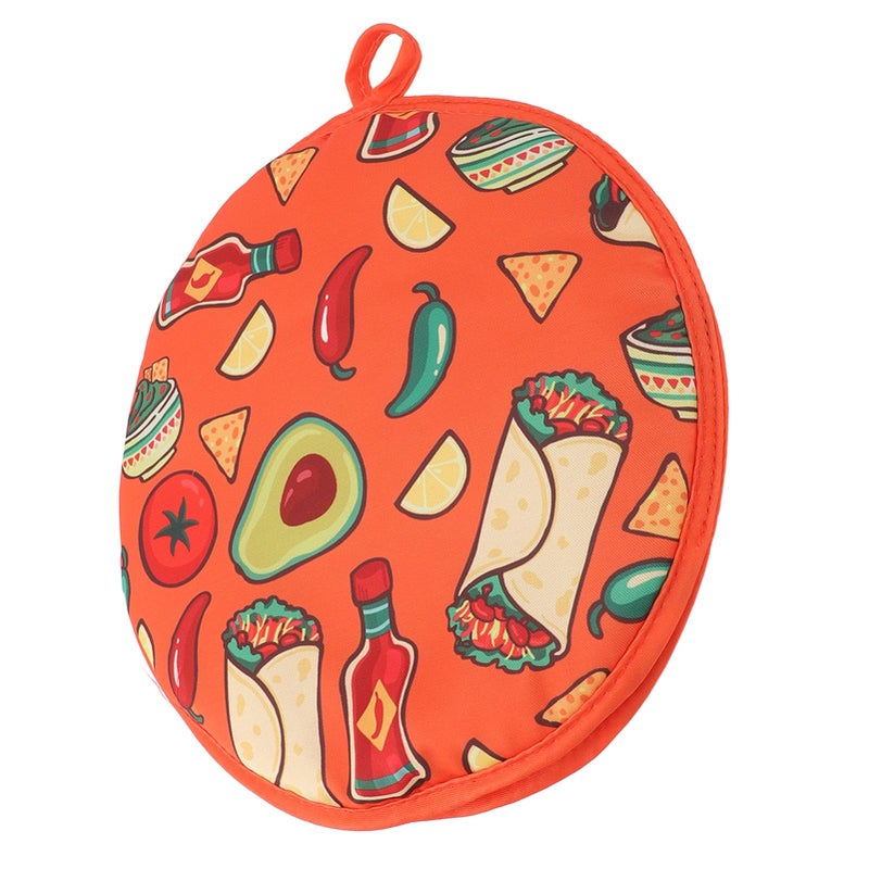 Insulated Tortilla Warmer Bag Microwave Safe 11.8 Inch For Naan Crepes School Work - Image 4