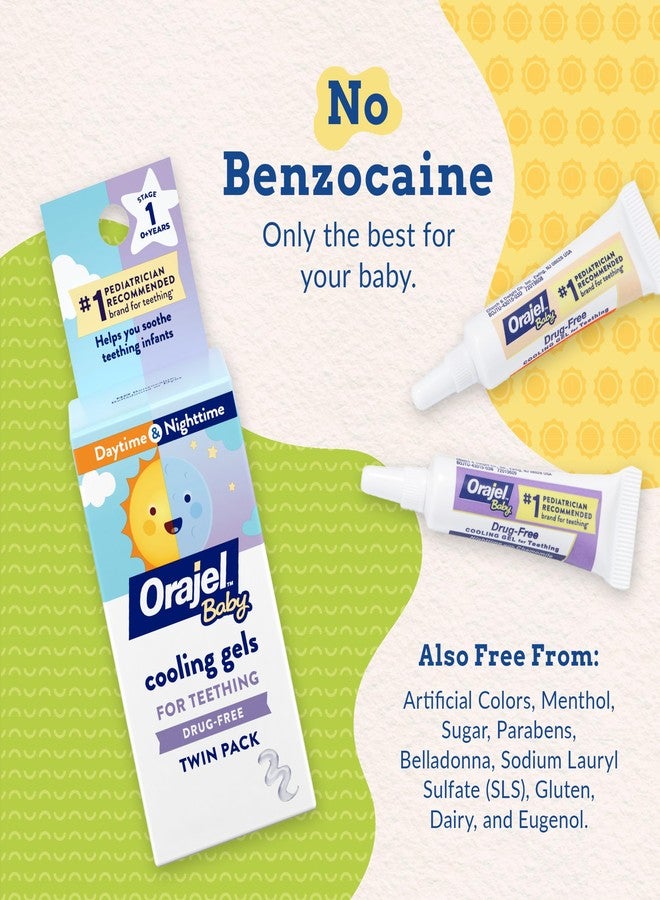 Orajel جيل أوراجيل للأطفال لتهدئة آلام التسنين خلال النهار والليل، خالي من الأدوية، العلامة التجارية الموصى بها من قبل أطباء الأطفال رقم 1 للتسنين*، أنبوبين 0.18 أونصة - Image 3