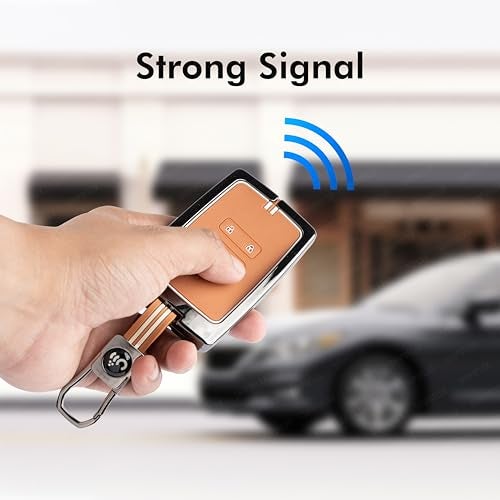 SHOPOFLUX Metal Key Cover Compatible with Renault Triber | Kiger | Duster | Gravite 4 Button Smart Key (Metal Silicone Brown) - Image 3