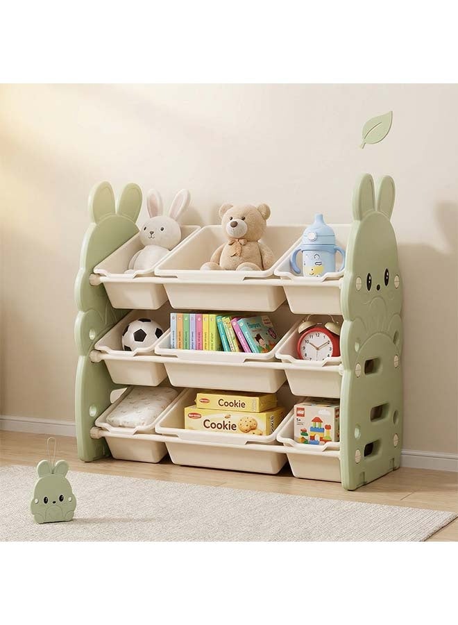 بيوينتي منظم تخزين لعبة ديلوكس للأطفال, صناديق لعبة تخزين للأطفال, منظم تخزين للأطفال الصغار, منظم صندوق لعبة - Image 1