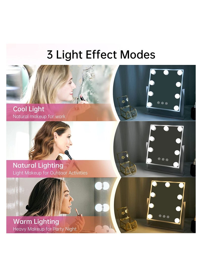 Generic Hollywood Vanity Mirror with Dimmable LED Bulbs 3 Color Modes and Touch Control  - Image 2