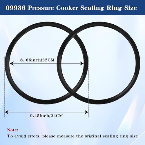 BANLIN 2 Pack 09936 Pressure Cooker Sealing Ring & 4 Pack Overpressure Plug Food-Grade Silicone Replacement Gasket for Presto Pressure Cooker 4 Quart 6 Quart - Image 4