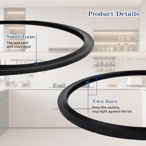 BANLIN 2 Pack 09936 Pressure Cooker Sealing Ring & 4 Pack Overpressure Plug Food-Grade Silicone Replacement Gasket for Presto Pressure Cooker 4 Quart 6 Quart - Image 2