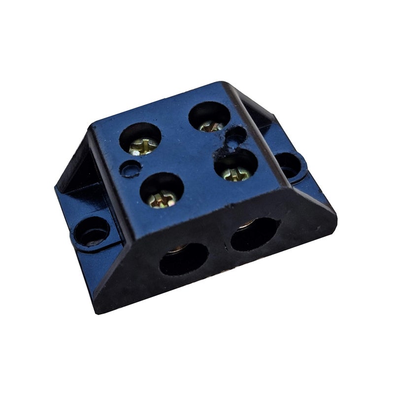 PGSA2Z® Control Panel 30A 2 Way Bakelite Connector Strip Double Row Barrier Black Terminal. - Image 2