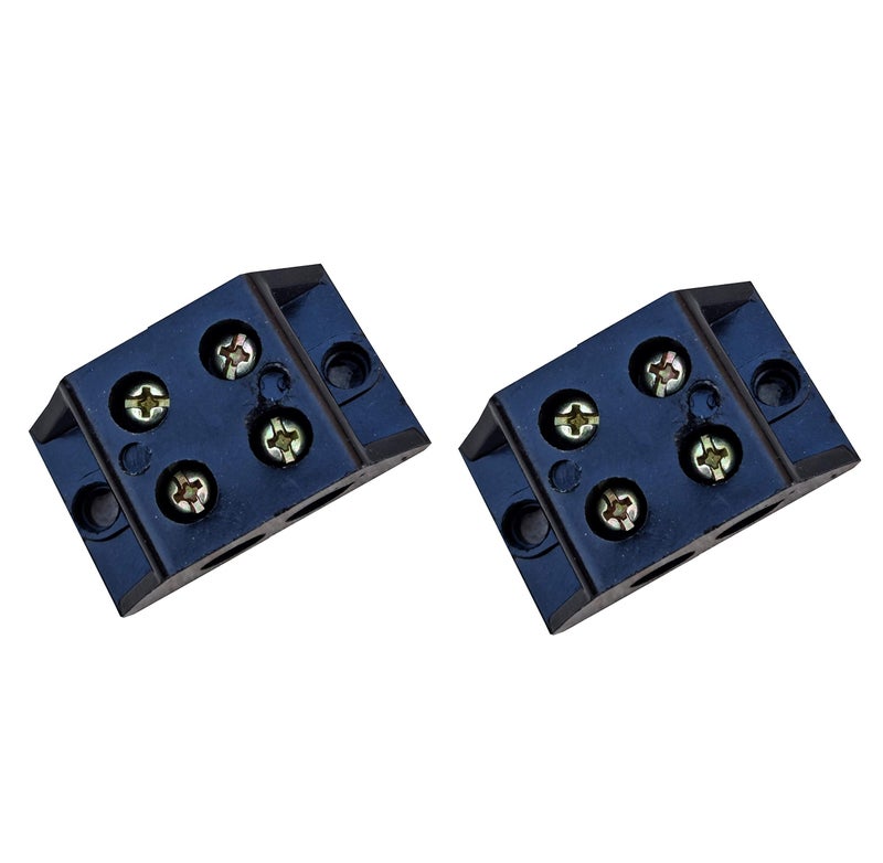 PGSA2Z® Control Panel 30A 2 Way Bakelite Connector Strip Double Row Barrier Black Terminal. - Image 4