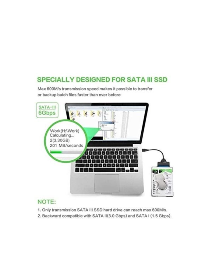 إن تك كابل بيانات محول محرك الأقراص الصلبة الخارجي NTECH USB 3.0 إلى SATA 2.5 بوصة SSD HDD - Image 4