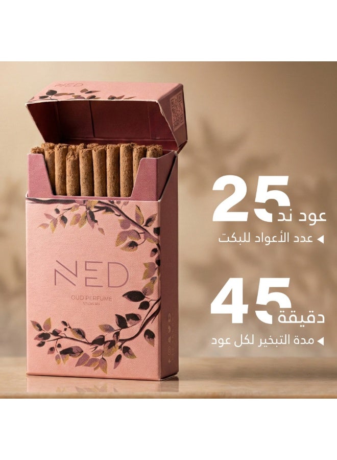 Ned Scand Natural Vietnamese Oud Incense Sticks with Nai Incense Burner – Scented with Premium French Fragrances – 25 Thick, Long-Lasting Sticks | 45+ Minutes - Image 3