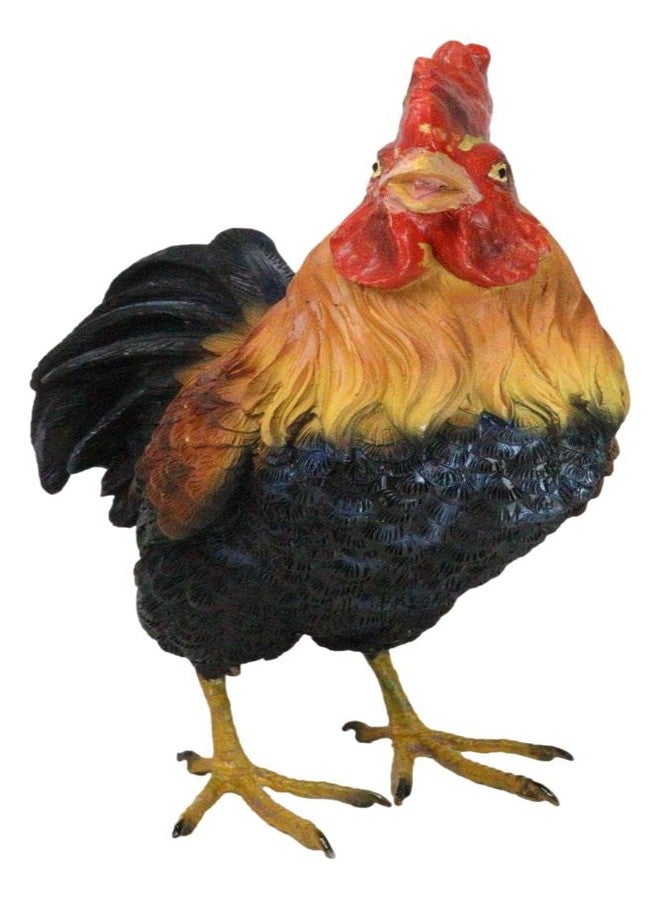 Ebros Gift Rustic Western Proud Country Chicken Rooster Figurine 8" Tall Chickens Roosters Kitchen Desktop Shelf Mantel Decorative Accent Sculpture in Vivid Colors - Image 2